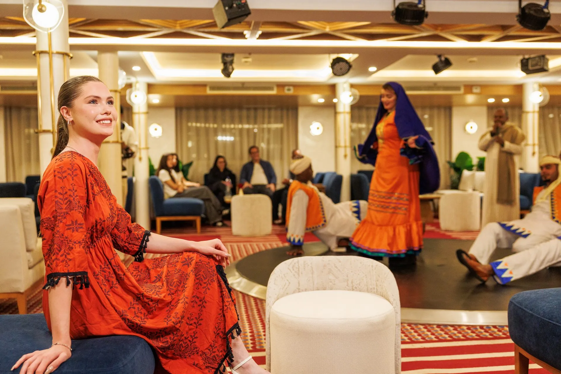 Lounge aboard the Esmeralda Nile Cruise Nile cruise